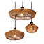 Dunya round hanging lamp natural in woven paper 3x E27