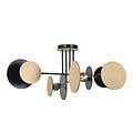 Emibig Emibig Turku exceptional ceiling lamp black with wood 4X E27 - Perfect lighting for any space