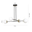 Emibig Emibig Oulu noir avec lampe suspendue en laiton et verre blanc 4x E14 - Éclairage parfait pour chaque espace