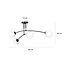 Lahti double curved ceiling lamp black with 4 x E14 white glass bulb
