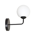 Emibig Emibig Lahti black simple wall lamp with white glass 1x E14 - Perfect lighting for any space