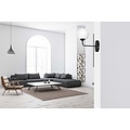 Emibig Emibig Lahti zwarte eenvoudige wandlamp met wit glas 1x E14 - Perfecte verlichting voor elke ruimte