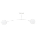 Emibig Emibig Lámpara de techo curva blanca Lahti con 2 x bombilla de vidrio blanco E14 - Perfecta para un toque moderno en tu decoración