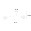 Emibig Emibig Lahti witte gebogen plafondlamp met 2 x E14 wit glazen bol - Perfect voor een moderne uitstraling in uw interieur