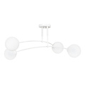 Emibig Emibig Lahti witte dubbele gebogen plafondlamp met 4 x E14 wit glazen bol - Perfect voor sfeervolle verlichting in elke ruimte