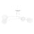 Emibig Emibig Lahti white double curved ceiling lamp with 4 x E14 white glass bulb