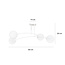 Emibig Emibig Lahti lámpara de techo doble curva blanca con 4 x E14 bombilla de vidrio blanco - Ideal para crear una atmósfera cálida en cualquier habitación