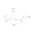 Emibig Emibig Lahti white triple curved ceiling lamp with 6 x E14 white glass bulb - Ideal for modern interiors