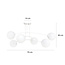 Emibig Emibig Lahti witte triple gebogen plafondlamp met 6 x E14 wit glazen bol - Perfect voor moderne interieurs
