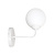 Aplique sencillo Lahti blanco con cristal blanco 1x E14