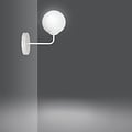 Emibig Emibig Lahti white simple wall lamp with white glass 1x E14 - Ideal for creating a cozy atmosphere in any room