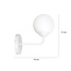 Lahti white simple wall lamp with white glass 1x E14