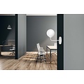 Applique simple blanche Lahti avec verre blanc 1x E14