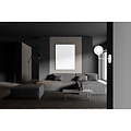 Lahti witte eenvoudige wandlamp met wit glas 1x E14