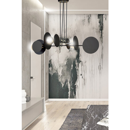 Emibig Emibig Pori zwarte hanglamp 4xE27 design - Perfect voor sfeervolle verlichting in uw keuken
