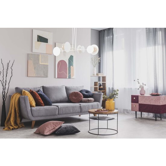 Lámpara colgante Pori blanca diseño 4xE27