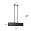 Vaasa 2L black hanging lamp beam 2x E27