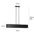 Emibig Emibig Vaasa 3L zwarte hanglamp balk 3x E27 - Perfect voor sfeervolle verlichting