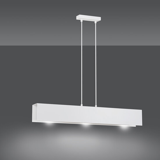Vaasa 3L white hanging lamp beam 3x E27