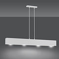 Vaasa 4L white hanging lamp beam 4x E27