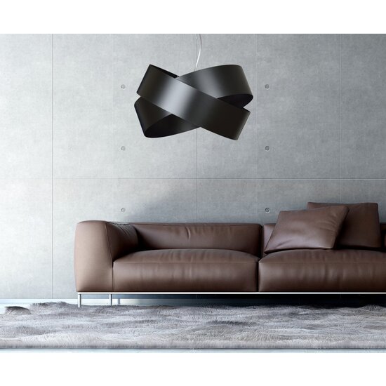 Lampe suspendue design noire Rovaniemi 3x E27