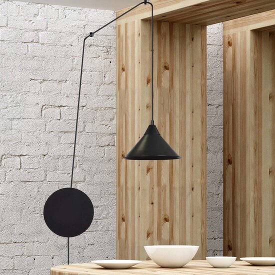 Emibig Emibig Joensuu 1L lámpara de pared lámpara colgante negra 1x E27 - Iluminación arquitectónica ideal para cualquier espacio