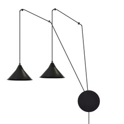 Joensuu 2L wall lamp pendant lamp black 2x E27