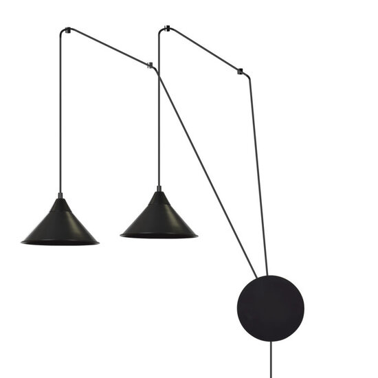 Emibig Emibig Joensuu 2L lámpara de pared lámpara colgante negra 2x E27 - Iluminación arquitectónica ideal para cualquier espacio