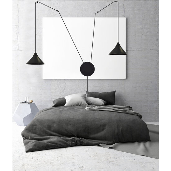 Emibig Emibig Joensuu 2L wandlamp pendellamp zwart 2x E27 - Perfecte architectuurverlichting voor elke ruimte