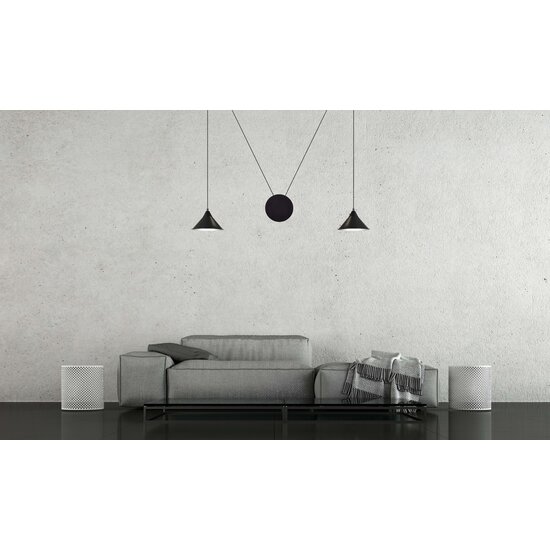Emibig Emibig Joensuu 2L applique lampe pendante noire 2x E27 - Éclairage architectural idéal pour tout espace