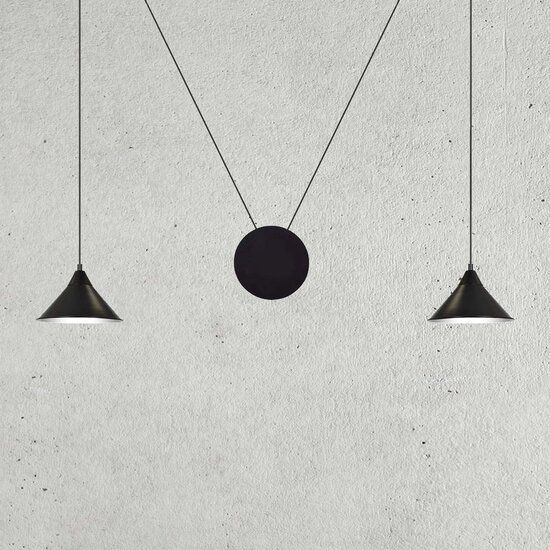 Joensuu 2L wall lamp pendant lamp black 2x E27