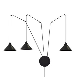 Joensuu 3L wandlamp pendellamp zwart 3x E27
