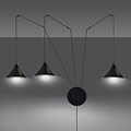 Emibig Emibig Joensuu 3L wandlamp pendellamp zwart 3x E27 - Strakke verlichting voor elke ruimte