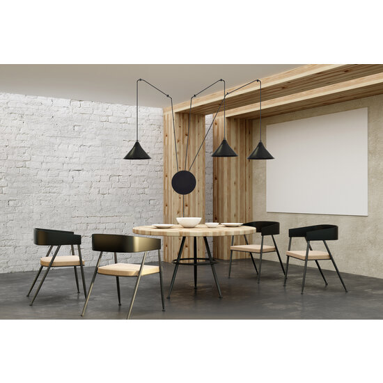 Joensuu 3L wall lamp pendant lamp black 3x E27