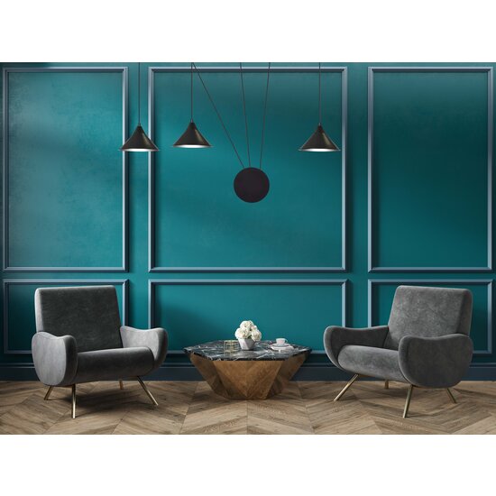 Emibig Emibig Joensuu 3L wandlamp pendellamp zwart 3x E27 - Strakke verlichting voor elke ruimte