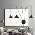 Emibig Emibig Joensuu 3L wandlamp pendellamp zwart 3x E27 - Strakke verlichting voor elke ruimte