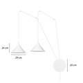 Emibig Emibig Joensuu 2L lámpara de pared blanca lámpara colgante 2x E27 - Ideal para crear un ambiente acogedor en cualquier habitación
