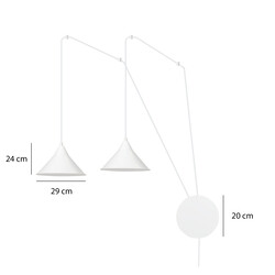 Joensuu 2L lampe murale blanche lampe suspendue 2x E27