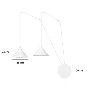 Joensuu 2L white wall lamp pendant lamp 2x E27