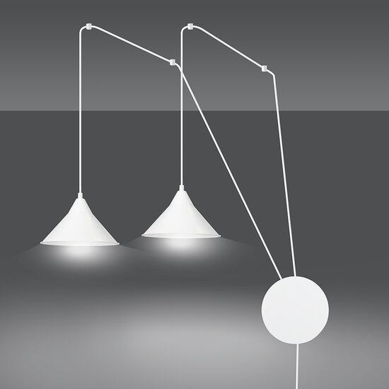 Emibig Emibig Joensuu 2L lámpara de pared blanca lámpara colgante 2x E27 - Ideal para crear un ambiente acogedor en cualquier habitación