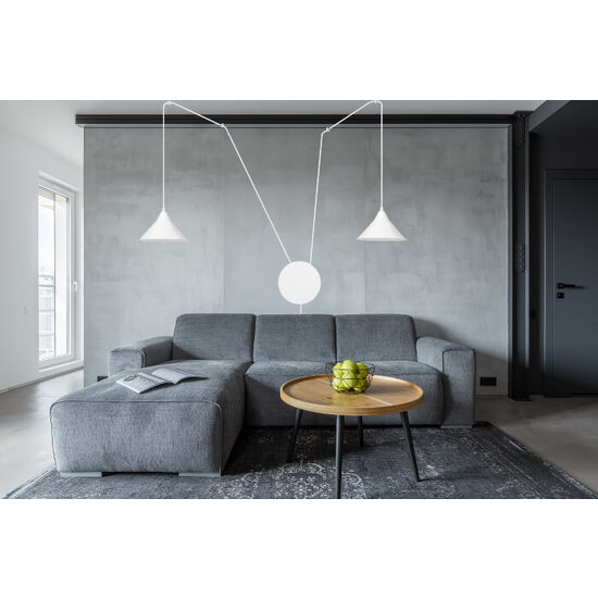 Emibig Emibig Joensuu 2L witte wandlamp pendellamp 2x E27 - Perfect voor sfeervolle verlichting in elke ruimte