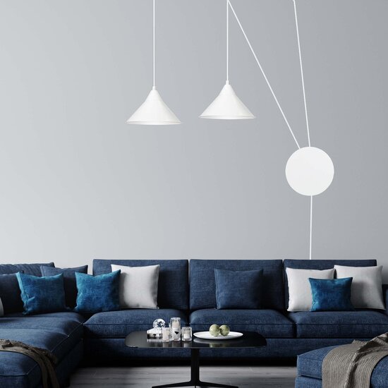 Emibig Emibig Joensuu 2L lampe murale blanche lampe suspendue 2x E27 - Idéale pour créer une atmosphère chaleureuse dans n'importe quelle pièce