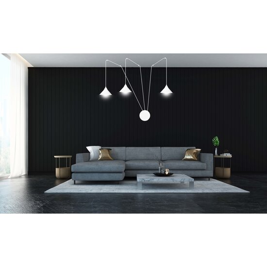 Joensuu 3L weiße Wandleuchte Pendelleuchte 3x E27