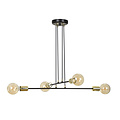 Emibig Emibig Kotka 4L E27 G95 hanglamp zwart met messing - Perfect voor moderne interieurs