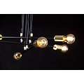 Kotka 4L E27 G95 hanging lamp black with brass