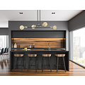 Kotka 4L E27 G95 hanging lamp black with brass