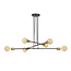 Emibig Emibig Kotka 6L E27 G95 hanging lamp black with brass - Stylish lighting for any interior