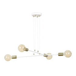 Suspension Kotka blanche avec laiton 4L E27 G95