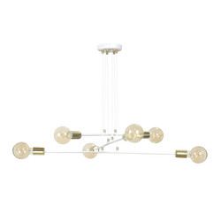 Suspension Kotka blanche avec laiton 6L E27 G95