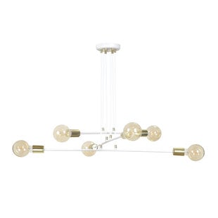 Emibig Kotka blanche avec laiton 6L E27 G95 lampe suspendue